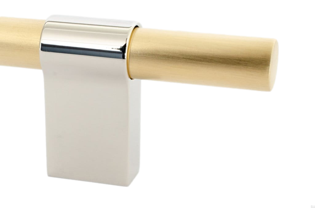 HA64R/MB--Uchwyt-meblowy-podłużny-Line-Big-Mix-342-Mosiężny-Szczotkowany-z-Polerowaną-Stalą-BB-Sweden-Skandynawskie-Uchwyty_1