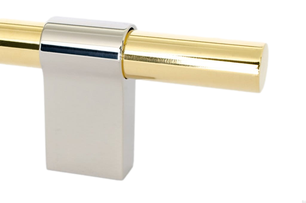 HA64R/M--Uchwyt-meblowy-podłużny-Line-Big-Mix-342-Mosiężny-Polerowany-z-Polerowaną-Stalą-BB-Sweden-Skandynawskie-Uchwyty_1