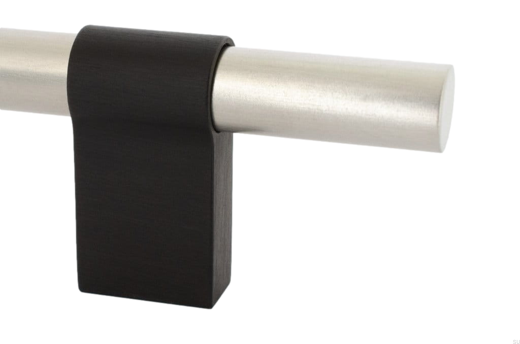 HA64AS/RB--Uchwyt-meblowy-podłużny-Line-Big-Mix-342-Stalowy-Szczotkowany-z-Czarnym-Aluminium-BB-Sweden-Skandynawskie-Uchwyty_1