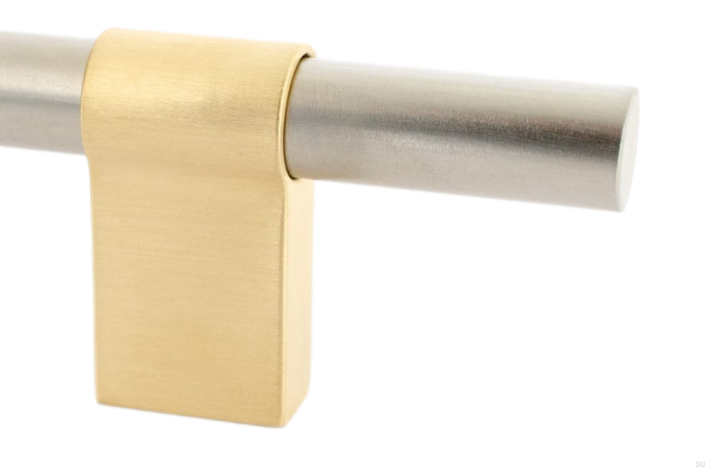 HA65MB/RB--Uchwyt-meblowy-podłużny-Line-Big-Mix-592-Stalowy-Szczotkowany-ze-Szczotkowanym-Mosiądzem-BB-Sweden-Skandynawskie-Uchwyty_1