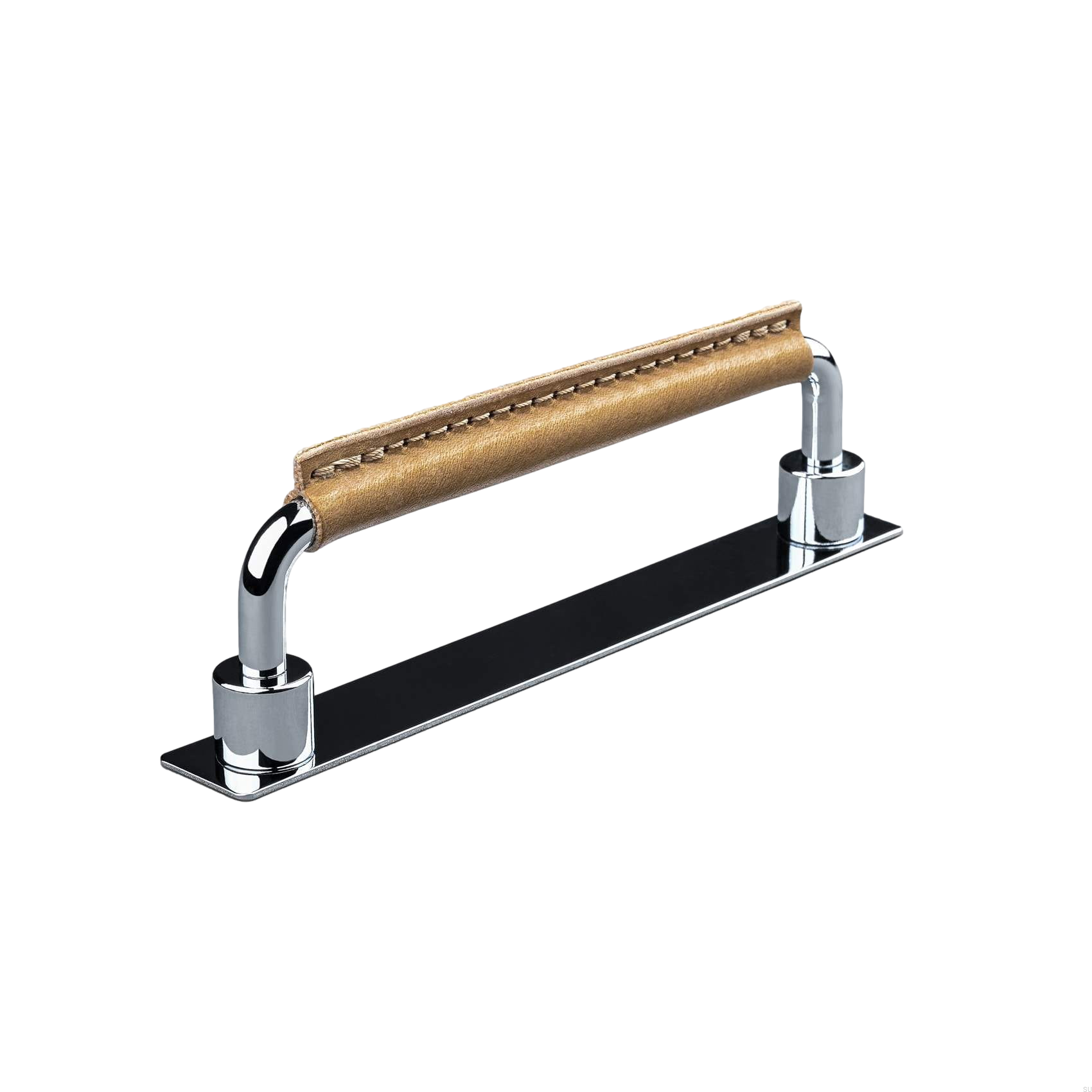 157165SP--Uchwyt-meblowy-podłużny-Asissi-Stitched-128-Chrom-Polerowany-z-Jasną-Brązową-Skórą-Teofils-Skandynawskie-Uchwyty_3
