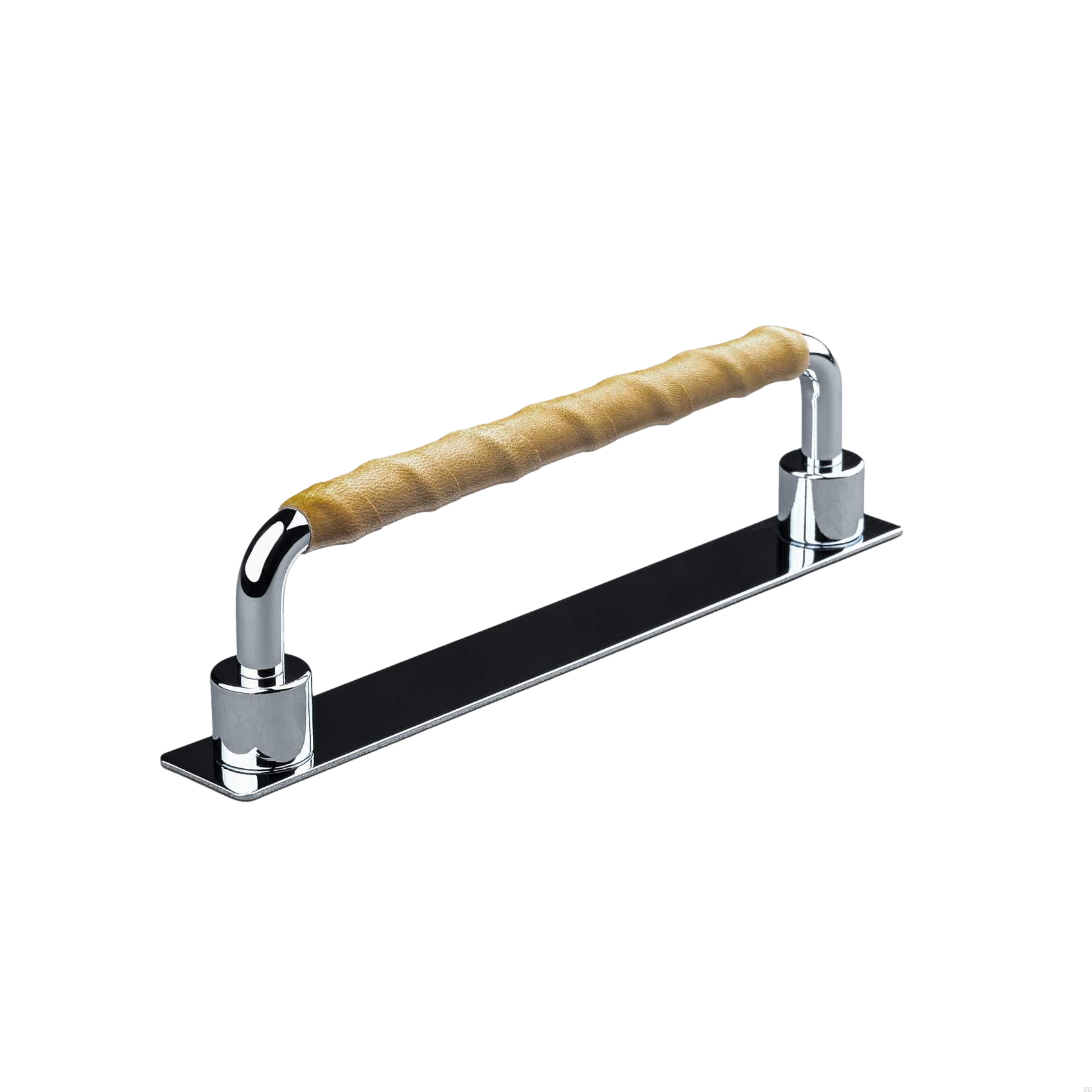 157163SP--Uchwyt-meblowy-podłużny-Asissi-Wrapped-128-Chrom-z-Jasną-Brązową-Skórą-Teofils-Skandynawskie-Uchwyty_3