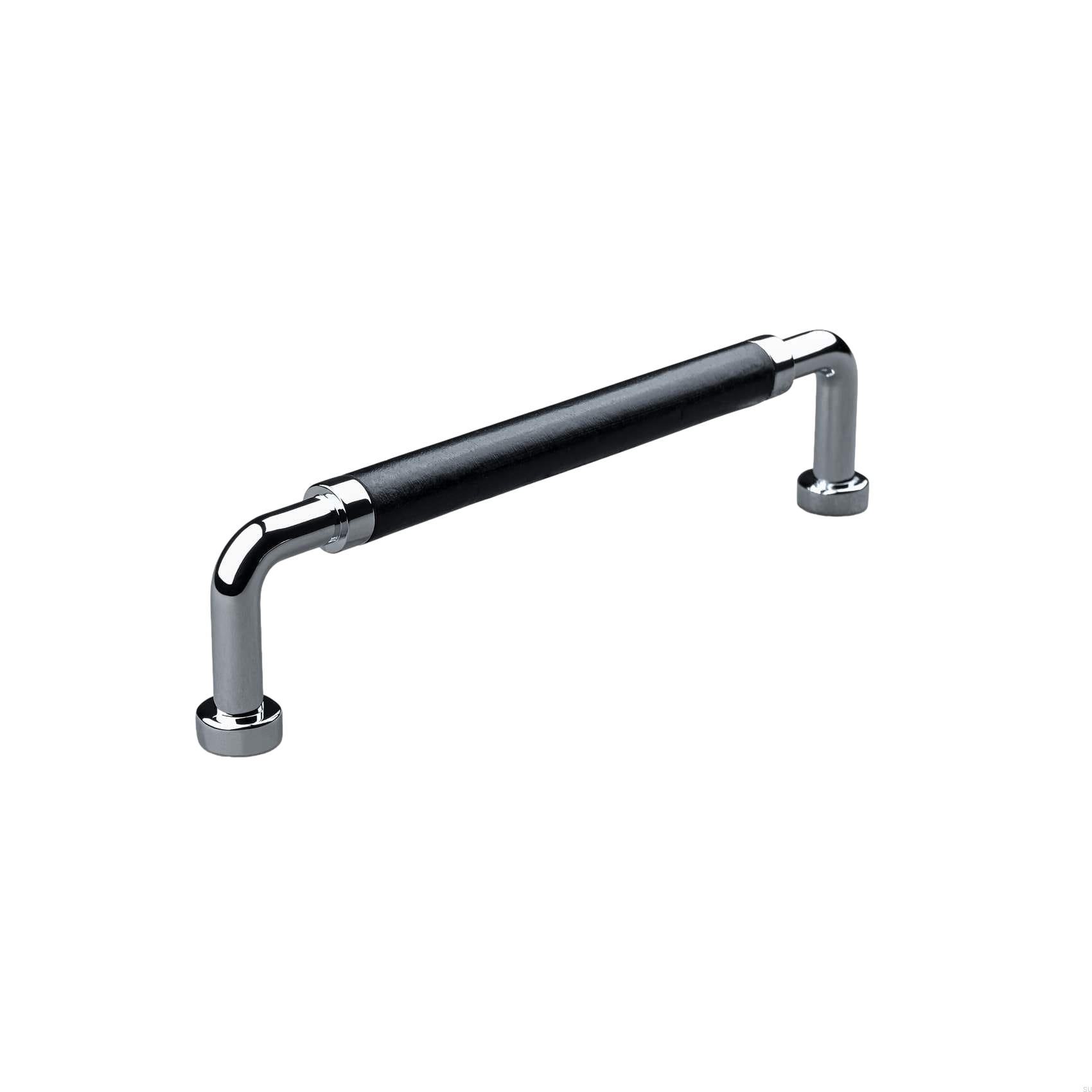 11352408SP--Uchwyt-meblowy-podłużny-Porta-128-Chrom-Polerowany-z-Czarną-Skórą-Theofils-Skandynawskie-Uchwyty_3