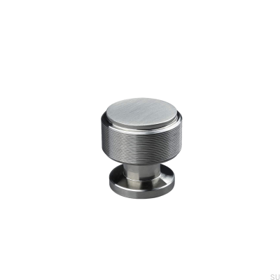 Gałka meblowa Lonato Stripe 30 Srebrna Szczotkowana