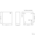 602632 Kosz na śmieci łazienkowy ścienny Stay 23L Stalowy Czarny Mat