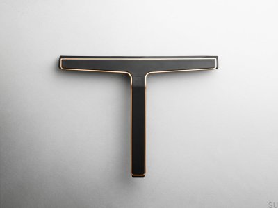 Ściągaczka wody do szyb i kabin prysznicowych 7033 Czarna z Miedzianym