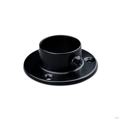 Rozeta do drążków do szafy 527 25 Metalowa Czarna