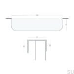 Uchwyt meblowy krawędziowy Edit Mosiężny Czarny Szczotkowany 