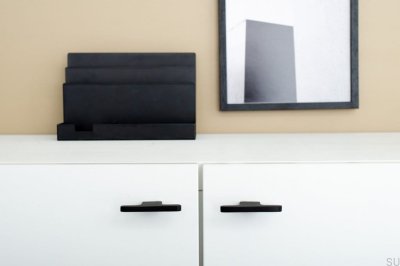 Gałka meblowa Flat Line 12 Aluminiowa Czarna