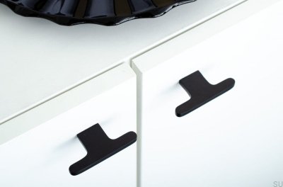 Gałka meblowa Flat Line 12 Aluminiowa Czarna