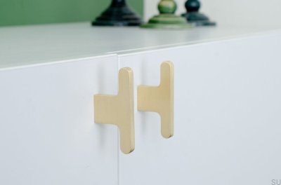 Gałka meblowa Flat Line 12 Mosiężna Szczotkowana Nielakierowana