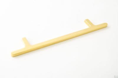 Uchwyt meblowy podłużny Flat Line 128 Mosiężny Polerowany Nielakierowany 