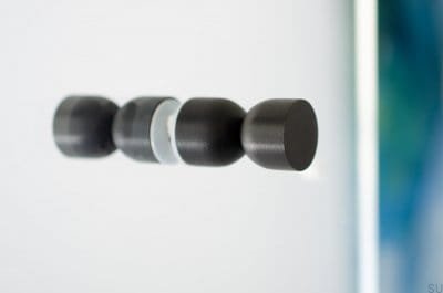 Gałka meblowa dwustronna Kokeshi 1832 Aluminiowa Czarna 