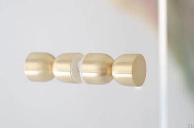 Gałka meblowa dwustronna Kokeshi 1832 Mosiężna Szczotkowana Nielakierowana