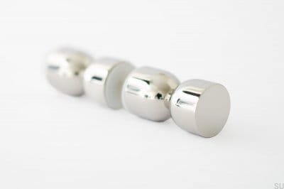 Gałka meblowa dwustronna Kokeshi 1832 Mosiężna Stalowa Polerowana