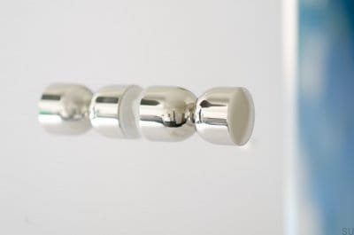 Gałka meblowa dwustronna Kokeshi 1832 Mosiężna Stalowa Polerowana