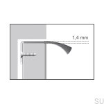 Rysunek techniczny uchwytu edge straight od boku