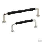 Porównanie serii produktów 1353 metalowych uchytów podłużnych ze skórzaną wstawką od Beslag Design