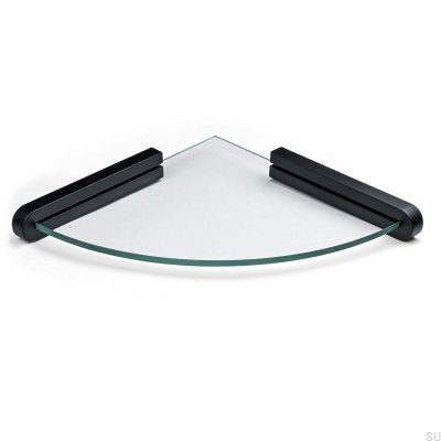 Półka łazienkowa narożna Cannes Metalowa Czarna Matowa