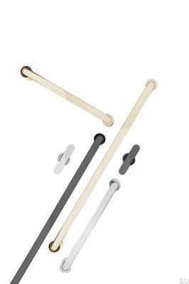 Gałka meblowa T-Bar Fusion Czarna Tytanowa 