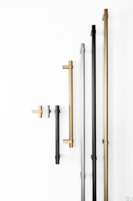 Uchwyt meblowy podłużny Nobb 1056 Aluminiowy Szczotkowany Czarny