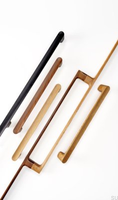 Uchwyt meblowy podłużny Luv Wood 384 Drewniany Orzech Włoski