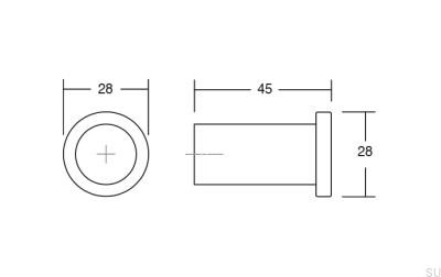 Wieszak ścienny Round Złoty Szczotkowany