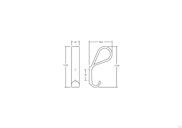 7039022ZM25EI--Wieszak-ścienny-Belt-30-Metalowy-Szary-Viefe-Skandynawskie-Uchwyty_3