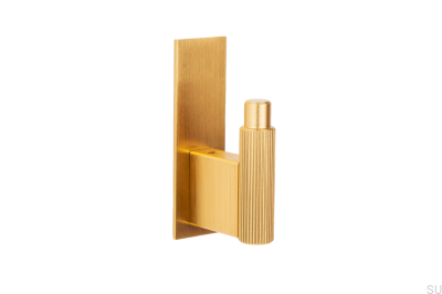 Wieszak ścienny z podkładką Arpa Plate Aluminiowy Złoty Szczotkowany Ciemny