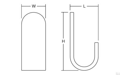 Wieszak ścienny Tok 40 Aluminiowy Biały Mat