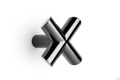 Wieszak ścienny Equis Czarny Nikiel Polerowany