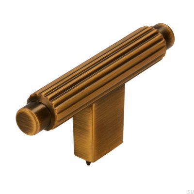 Gałka meblowa T-Bar 2594 Antyczna Złota Szczotkowana