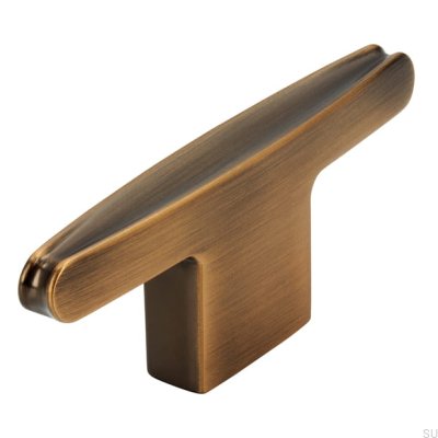 Gałka meblowa T-Bar 2570 16 Antyczna Złota Szczotkowana