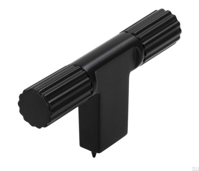 Gałka meblowa T-Bar 2592 Metalowa Czarna Matowa