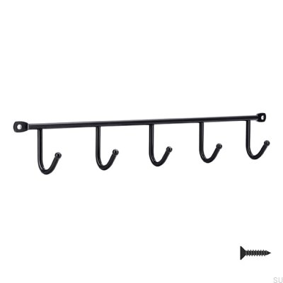 Wieszak ścienny 2081 339 Metalowy Czarny Mat