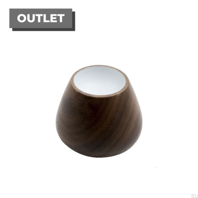 Gałka meblowa Flower Bud-34 Drewniana orzech włoski Biała