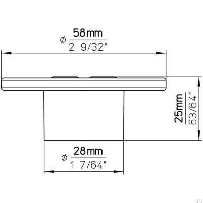 Gałka meblowa SM8257F 58 Plastikowa Różowa