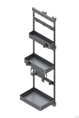 Szafka na rzeczy do sprzątania Deluxe Right Ciemnoszara