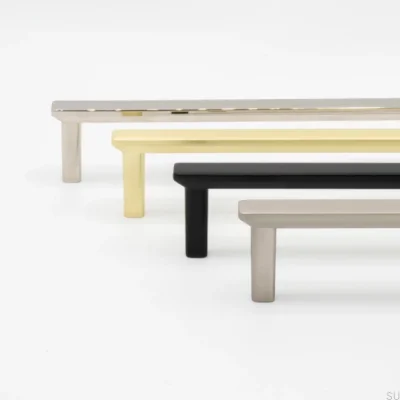 Uchwyt meblowy podłużny Bror 160 Metalowy Nikiel Polerowany