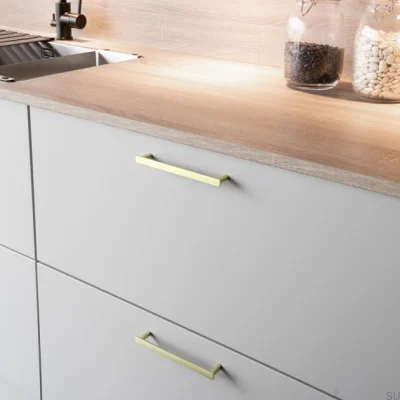 Uchwyt meblowy podłużny Bror 160 Metalowy Złoty Szczotkowany