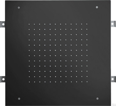 Głowica prysznicowa deszczownica kwadratowa 500 ZSOF095 Mosiężna Czarna Matowa