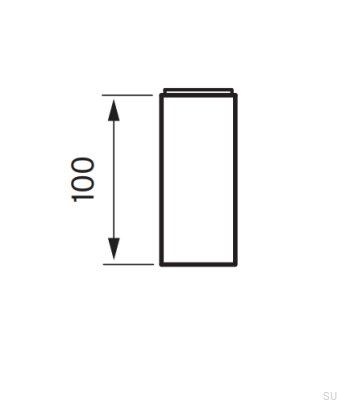 Przedłużka do baterii umywalkowej XPRO200 Mosiężna Czarna Chromowana