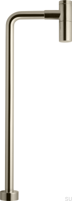 Syfon umywalkowy z rurą typu L XA100 Mosiężny Niklowany Szczotkowany
