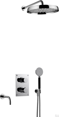 Zestaw prysznicowy ARM7368 ED2 Mosiężny Chromowany Polerowany