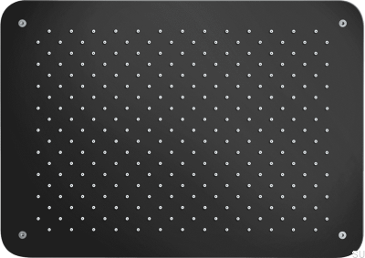 Głowica prysznicowa deszczownica prostokątna 450 x 320 ZSOF093 Mosiężna Czarna Matowa