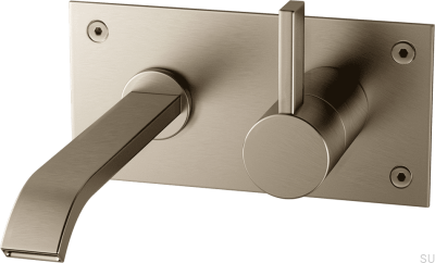 Bateria umywalkowa ARM006 Mosiężna Niklowana Szczotkowana