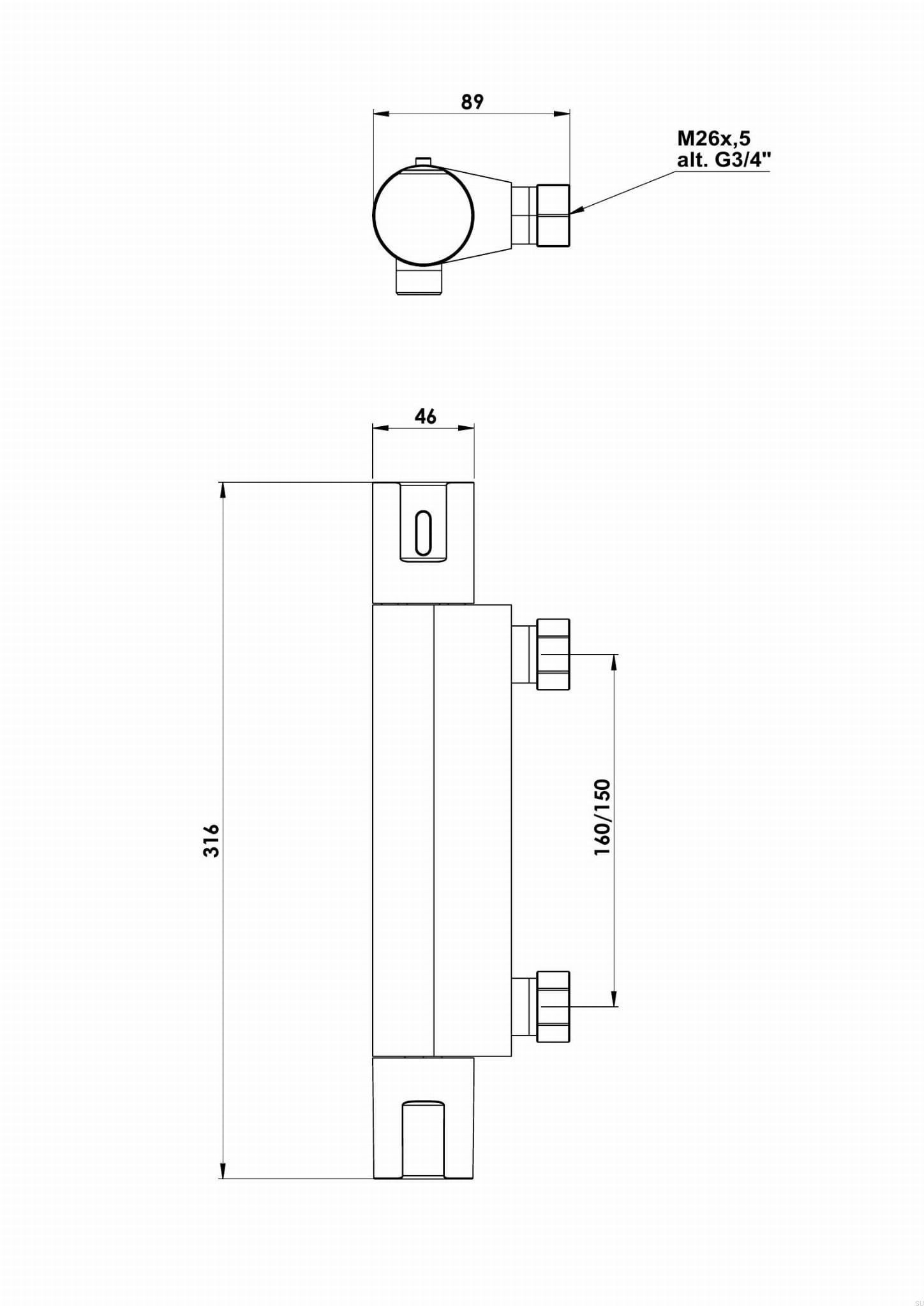 9424776--Bateria-Prysznicowa-ARM168-150-Czarny-Chrom-Szczotkowany-Tapwell-Skandynawskie-Uchwyty_2