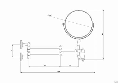 Lustro łazienkowe TA816 Classic Mosiężne Chromowane