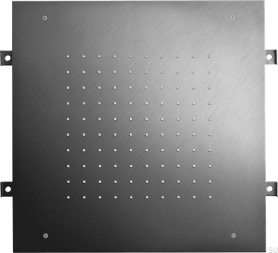 Głowica prysznicowa deszczownica kwadratowa 400 ZSOF094 Mosiężna Czarny Chrom Szczotkowany