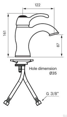 Bateria umywalkowa FA071 Mosiężna Chromowana